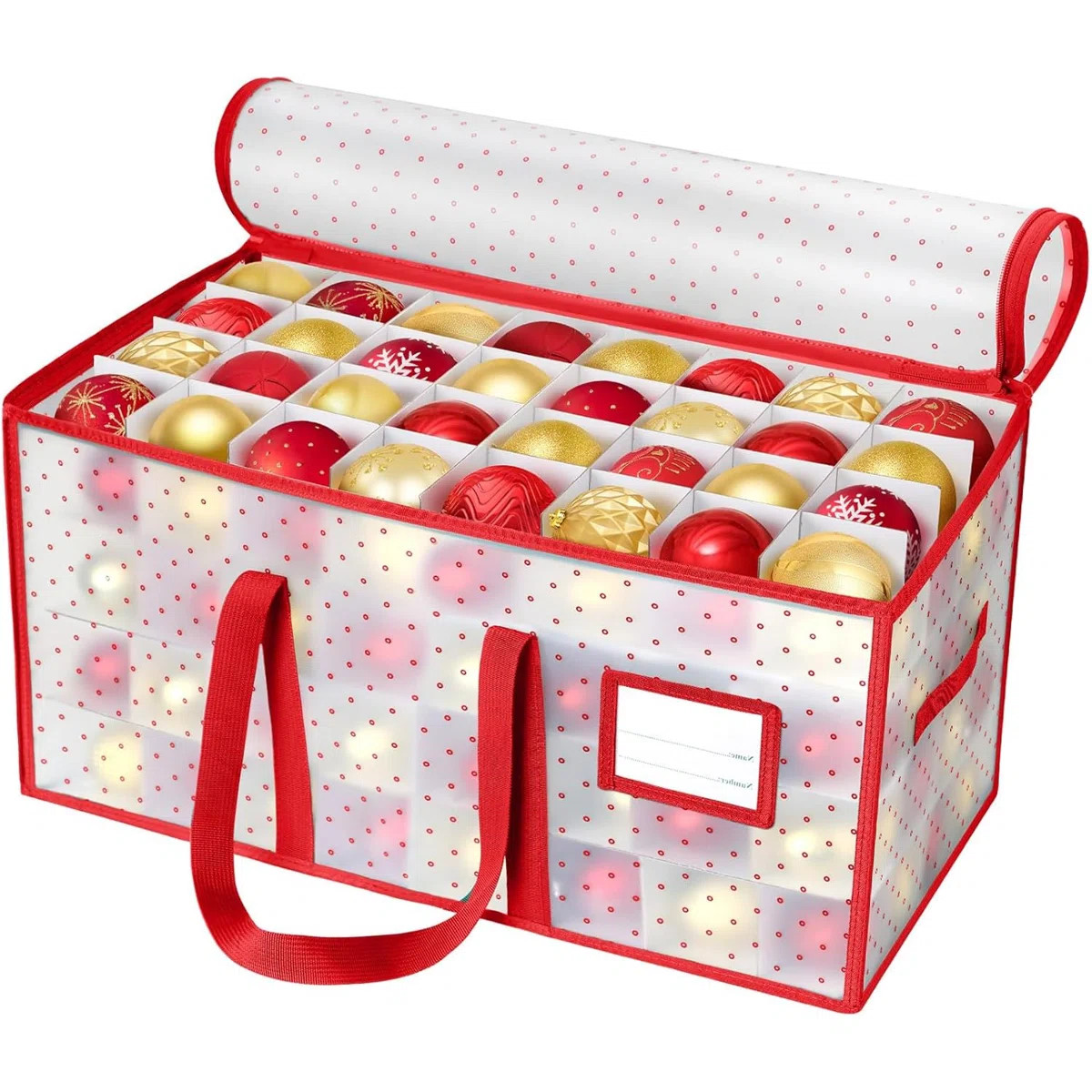 Red-edged Plastic Christmas Ornament Storage Organizer Box | Wayfair North America
