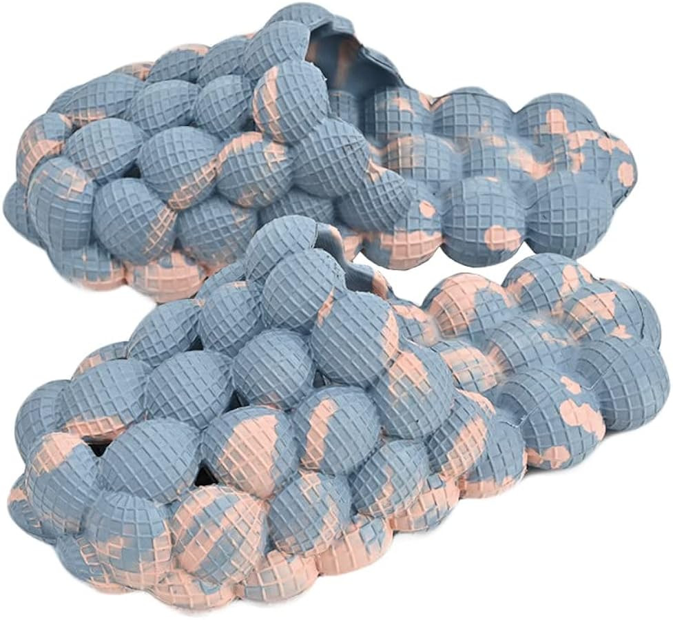 Unisex Massage Bubble Slides Non-Slip Novelty Tie Dye Beach Slides Bath Shower Slippers Indoor Ou... | Amazon (US)