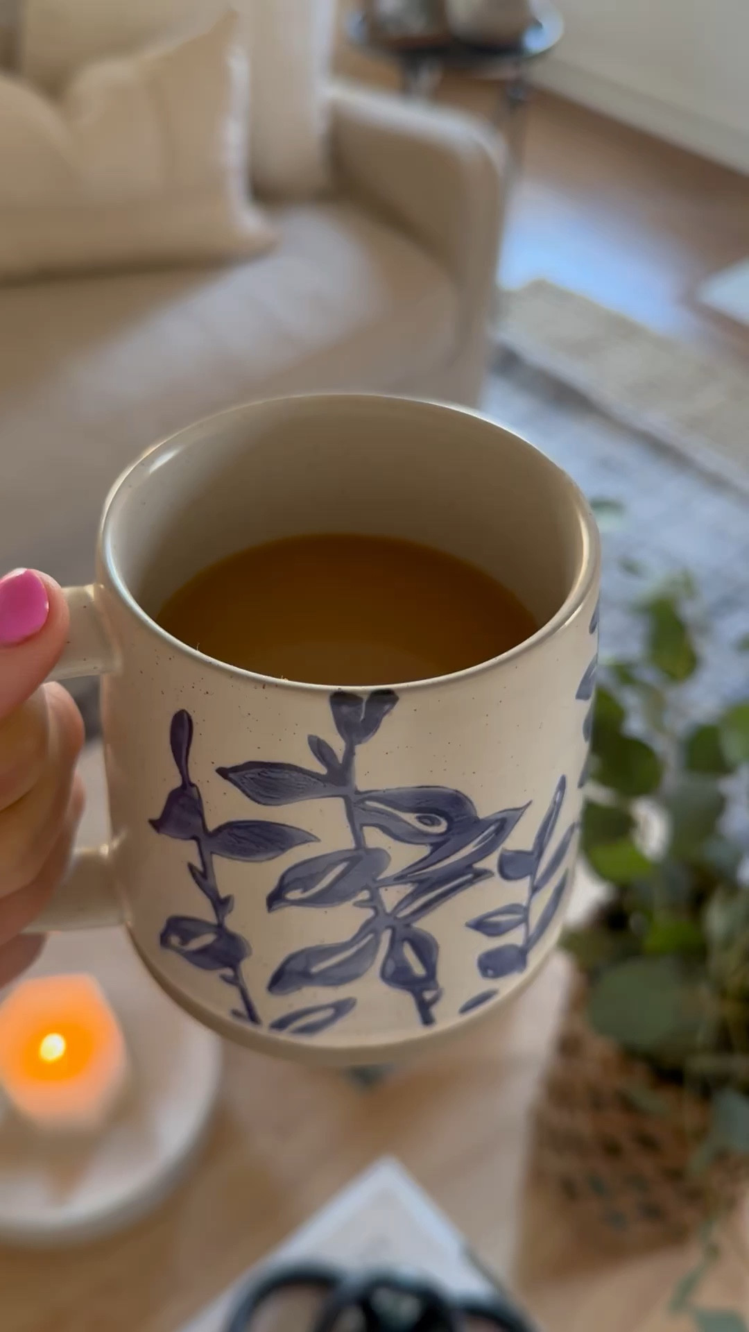 Morning views in our  living room for spring  // coffee mug // pillows // end table 

#LTKunder100 #LTKhome #LTKSeasonal