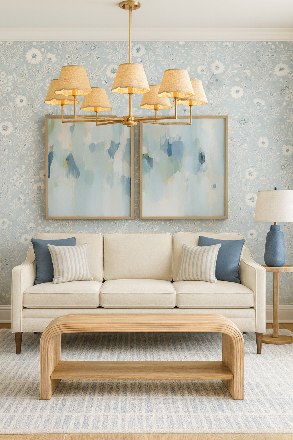 Serene Blue & Neutral Living Room Inspiration

Soft blue hues meet timeless neutrals in this calming living room design. From the floral wallpaper to the abstract artwork and tailored sofa, this space layers texture and pattern for a refined yet approachable style. The natural wood coffee table and brass lighting bring warmth, while striped pillows and soft textures add a relaxed coastal feel.

Looking to recreate this look? Shop curated finds from this design board on LTK and explore more styled interiors on Pinterest.

#InteriorDesign #LivingRoomInspo #HomeDecorLovers #BlueAndNeutralDecor #ClassicStyleWithAModernTwist #SereneSpaces #InteriorDesignGoals #HomeStyleInspo #MoodBoardDesign #LTKHome #PinterestFinds #InteriorStyling #CoastalInteriors #InteriorDecorInspiration #ModernClassicHome #DesignWithIntegrity #HomeGoals #AffiliateMarketing #HomeDesignLovers #InteriorInspoDaily #CuratedHome #TimelessStyle #NeutralDecor #ShopTheLook 

 #LTKHome