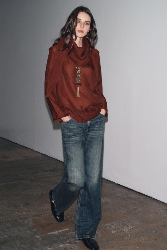 FLOWING BLOUSE WITH MULTI-POSITION SCARF DETAIL ZW COLLECTION | Zara UK