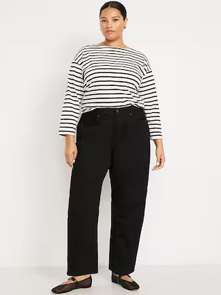 High-Waisted Barrel Ankle Jeans | Old Navy (US)