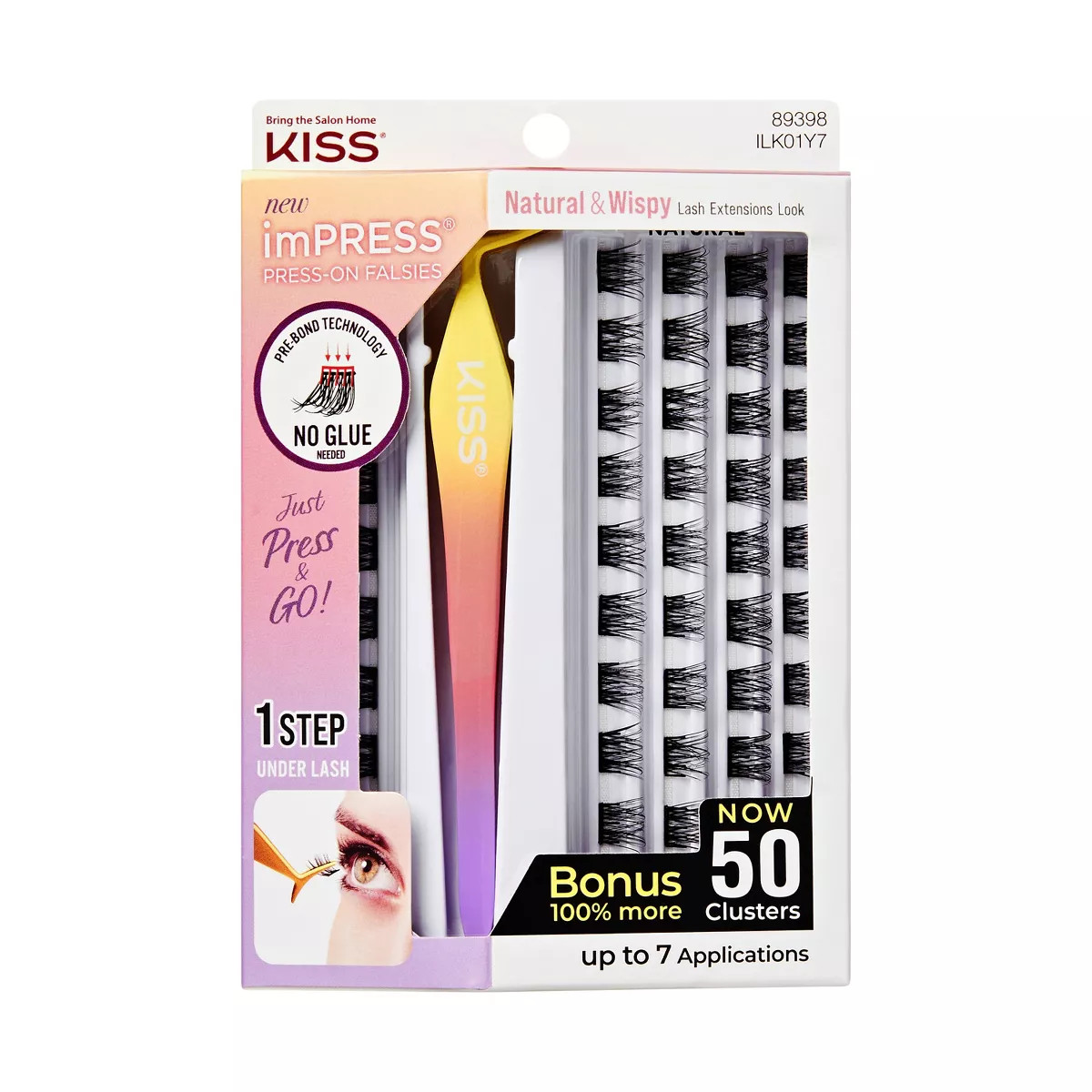 KISS Products imPRESS Press-On Self Adhesive Eyelashes - Natural & Wispy - 50ct | Target