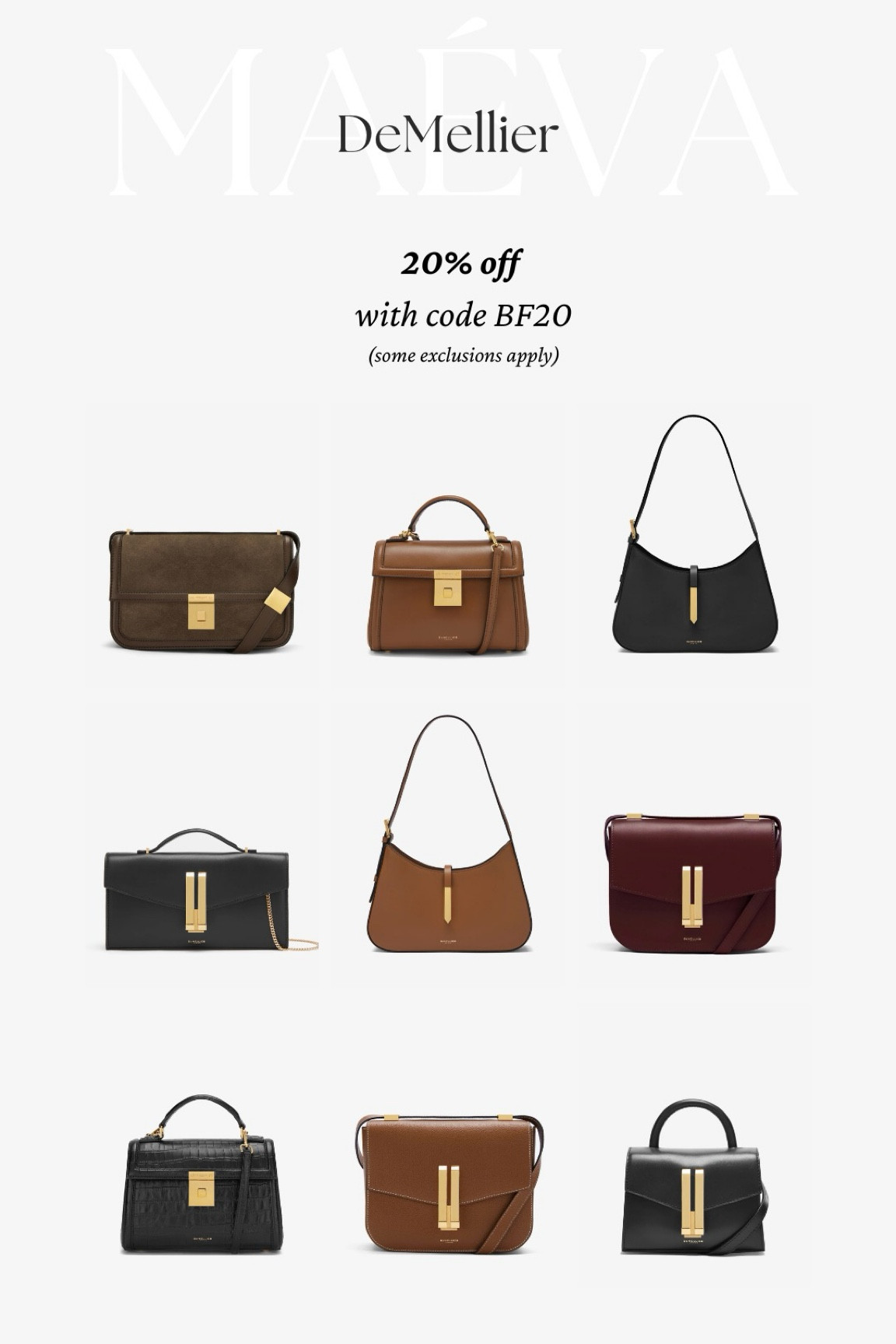 Some of my favorites! DeMellier has such great quality and versatility pieces, if you’re looking for your go to bag, I highly recommend this brand! 

Happy Shopping! 

With Amour, M.

#LTKGiftGuide #LTKHoliday #LTKCyberWeek