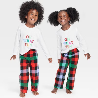 Toddler Buffalo Check Fleece Matching Family Pajama Pants - Wondershop™ Black/Green/Red | Target