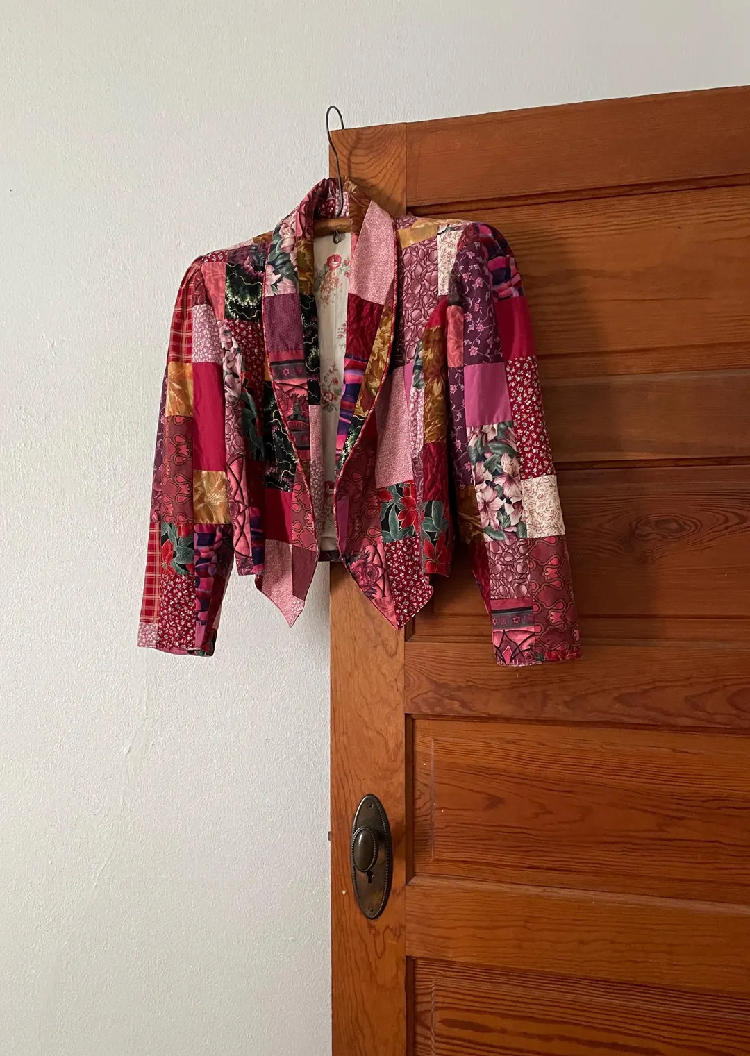 Vintage Handmade Patchwork Crop Jacket Puff Sleeve Victorian One Of A Kind | Etsy (US)