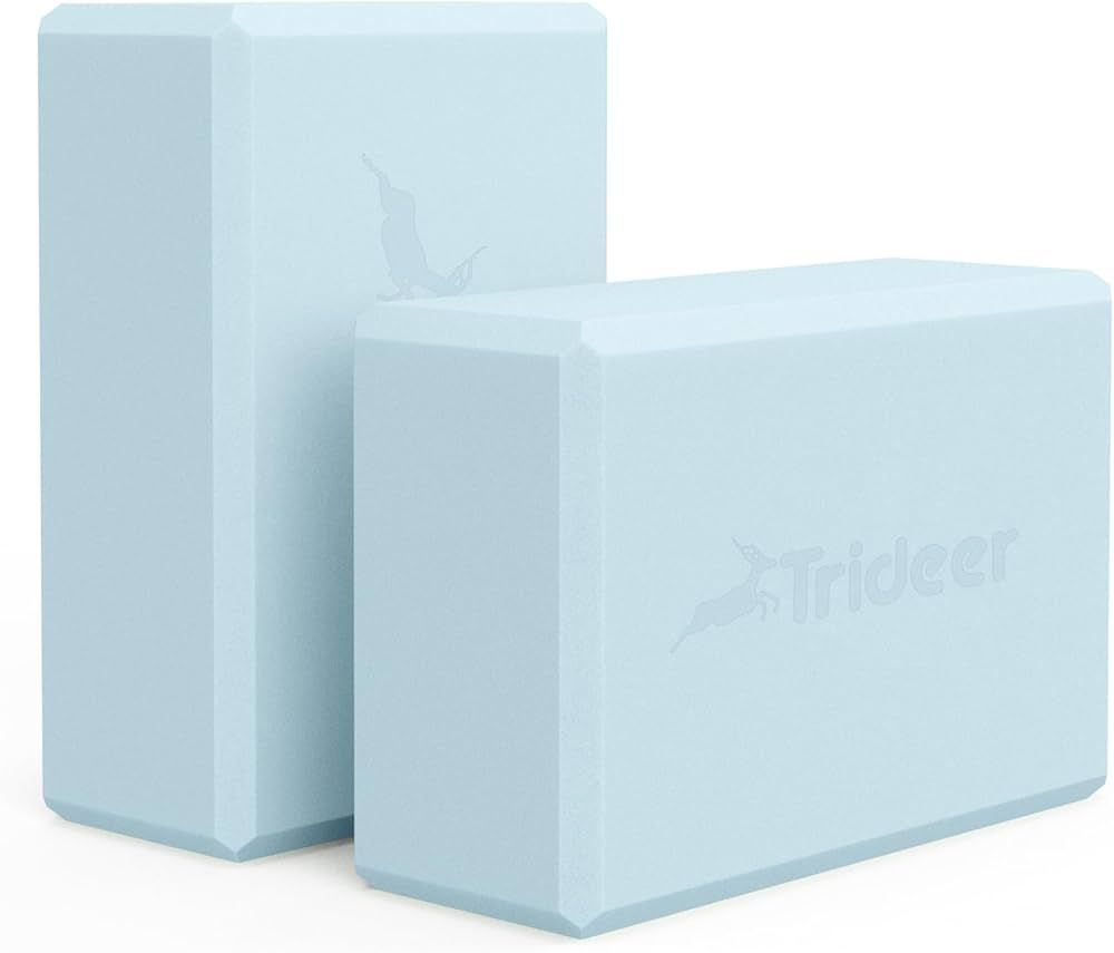 Trideer Yoga Block, Soft Non-Slip Surface Premium Foam Blocks, Supportive, Lightweight, Odor Resi... | Amazon (US)