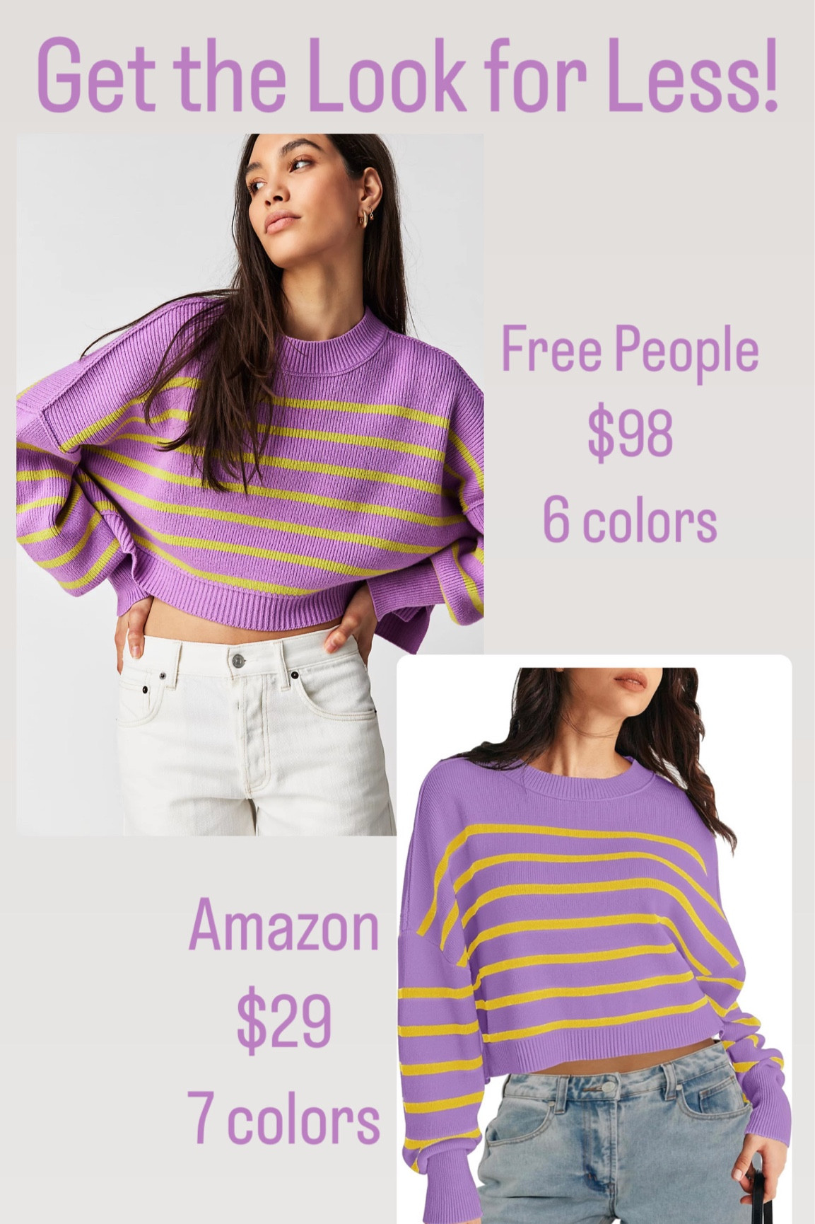 Viral free people sweater dupe on Amazon for under $30!
............
Cropped sweater, striped sweater, cropped striped sweater,
Free people, sweater, free people, cropped sweater, free people, striped sweater, Free People dupes, Free People sweater dupe, Amazon fashion find, Amazon find, sweater under $30, striped sweater under $30, fashion over 40, outfit over 40, fashion over 50, outfit over 50, plus size sweater, Cropped thick sweater, fall trends, fall outfits, fall looks, Amazon finds under $50, sweaters under $50, looks for less, Amazon doop, back to school shopping, teacher outfit, teacher looks, teacher outfit under $30, workwear, work outfit, work top under $30, teacher top under $30, easy street pullover dupe, easy street pullover doop

#LTKstyletip #LTKover40 #LTKworkwear