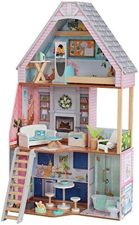 KidKraft Matilda Wooden Dollhouse with EZ Kraft Assembly, Balcony, Movable Staircase and 23 Acces... | Amazon (US)