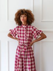 Victoria Dress, Raspberry Plaid | The Avenue