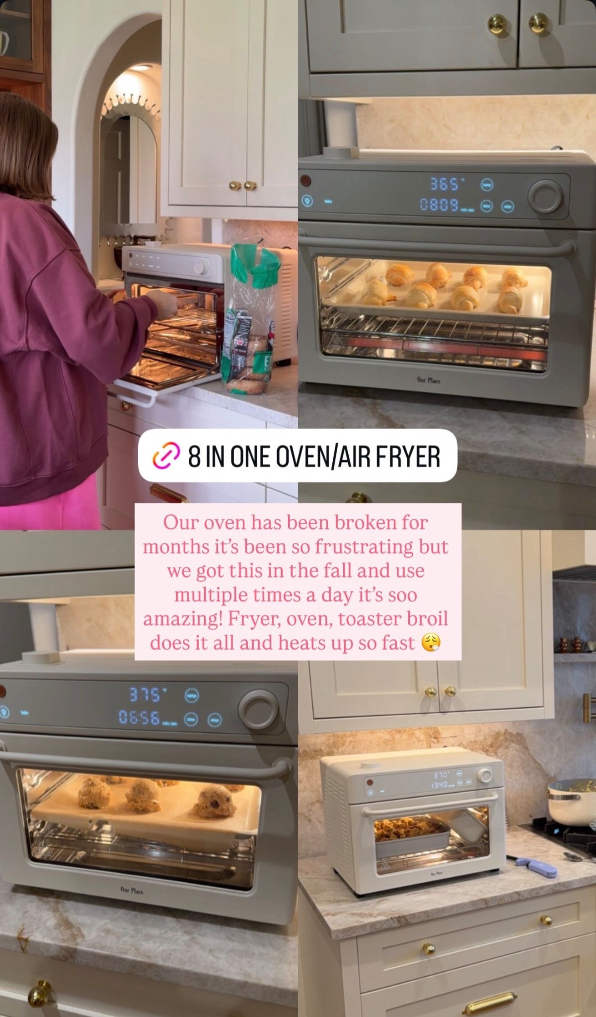 This has been our oven for the past several months lol it’s so amazing can cook anything, heats up fast, aesthetically pleasing and also practical!! Brand is also non toxic which we love 


#nontoxic #oven #ourplace #kitchen #home 


#LTKHome
