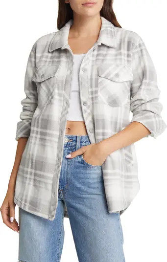 Plaid Polar Fleece Shacket | Nordstrom Canada