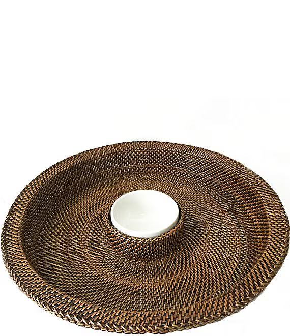 Woven Nito & Ceramic Chip & Dip Server | Dillard's