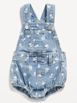 Printed Jean Shortall Romper for Baby | Old Navy (CA)
