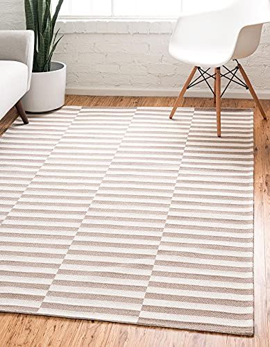 Rugs.com Georgia Collection Rug – 5' x 8' Taupe Flatweave Rug Perfect for Living Rooms, Large D... | Amazon (US)