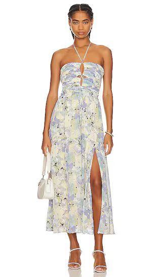 Rozina Dress in Blue & Green Floral | Spring Midi Dress Spring Floral Dress Spring Dresses 2024 | Revolve Clothing (Global)