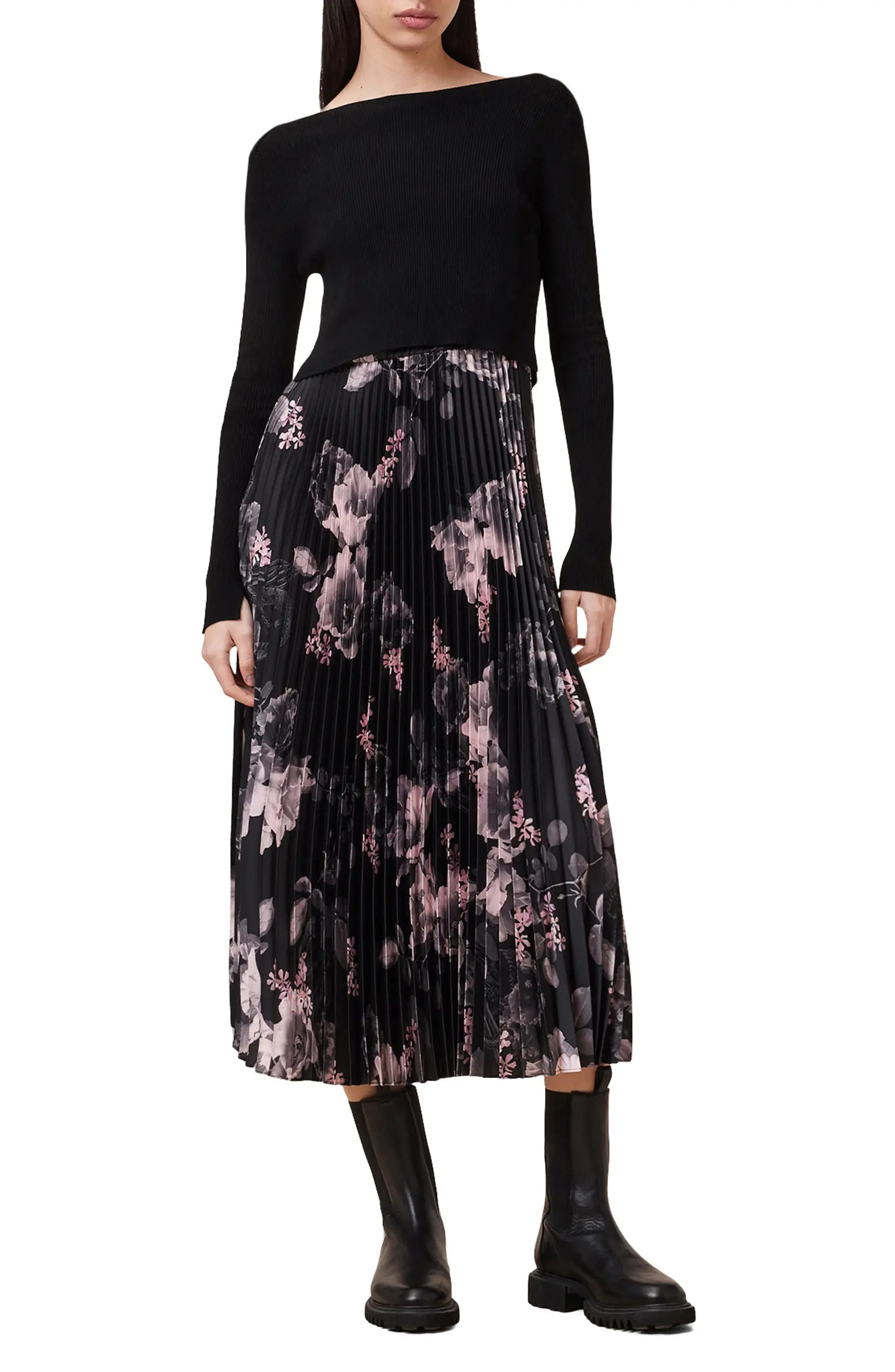 Hera Crop Sweater & Midi Slipdress Set | Nordstrom