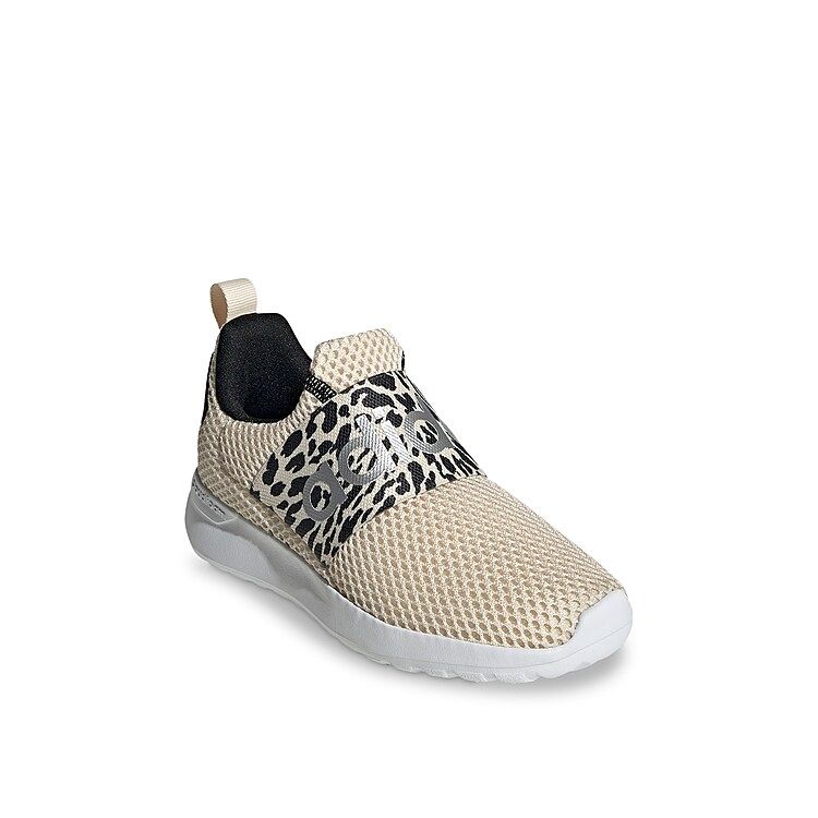adidas Lite Racer Adapt 4.0 SlipOn Sneaker Kids' | Girl's | Taupe/Black Leopard Print | Size 4 Youth | DSW