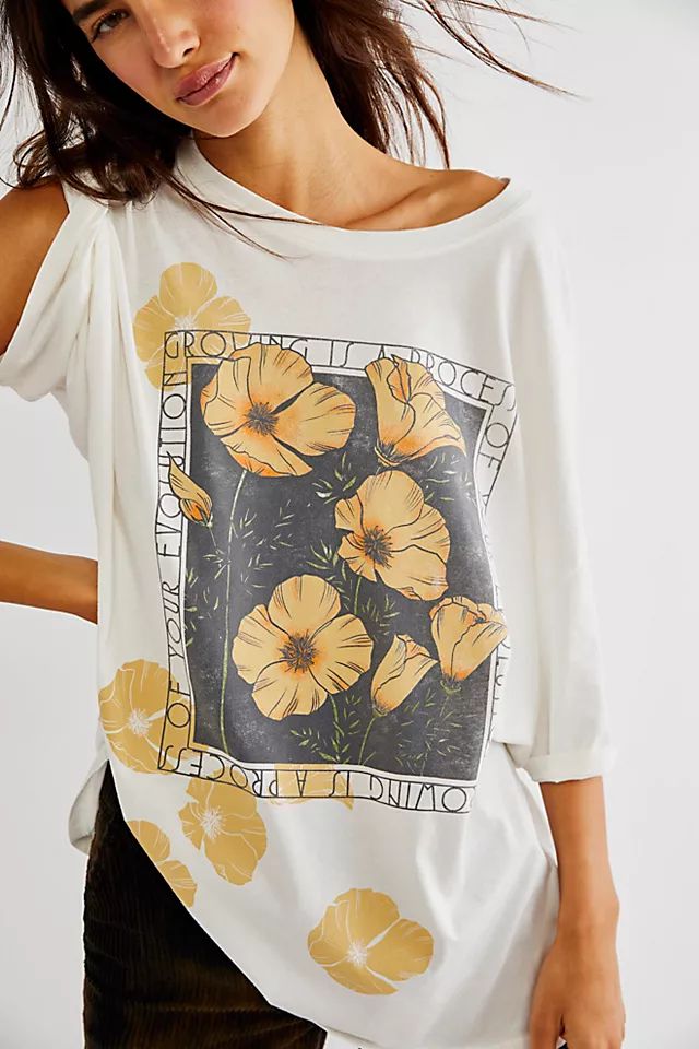 Exploding Flowers One Size Tee | Free People (Global - UK&FR Excluded)