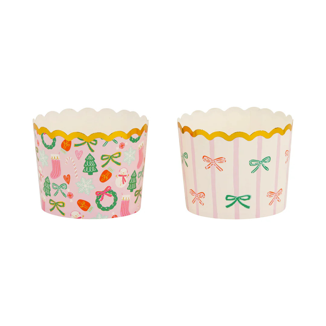 Foiled JUMBO Bows/Icons 8 oz Baking Cups (40 ct) | My Mind's Eye
