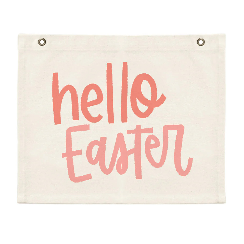 Hello Easter Rectangle Canvas Banner | The Cotton & Canvas Company