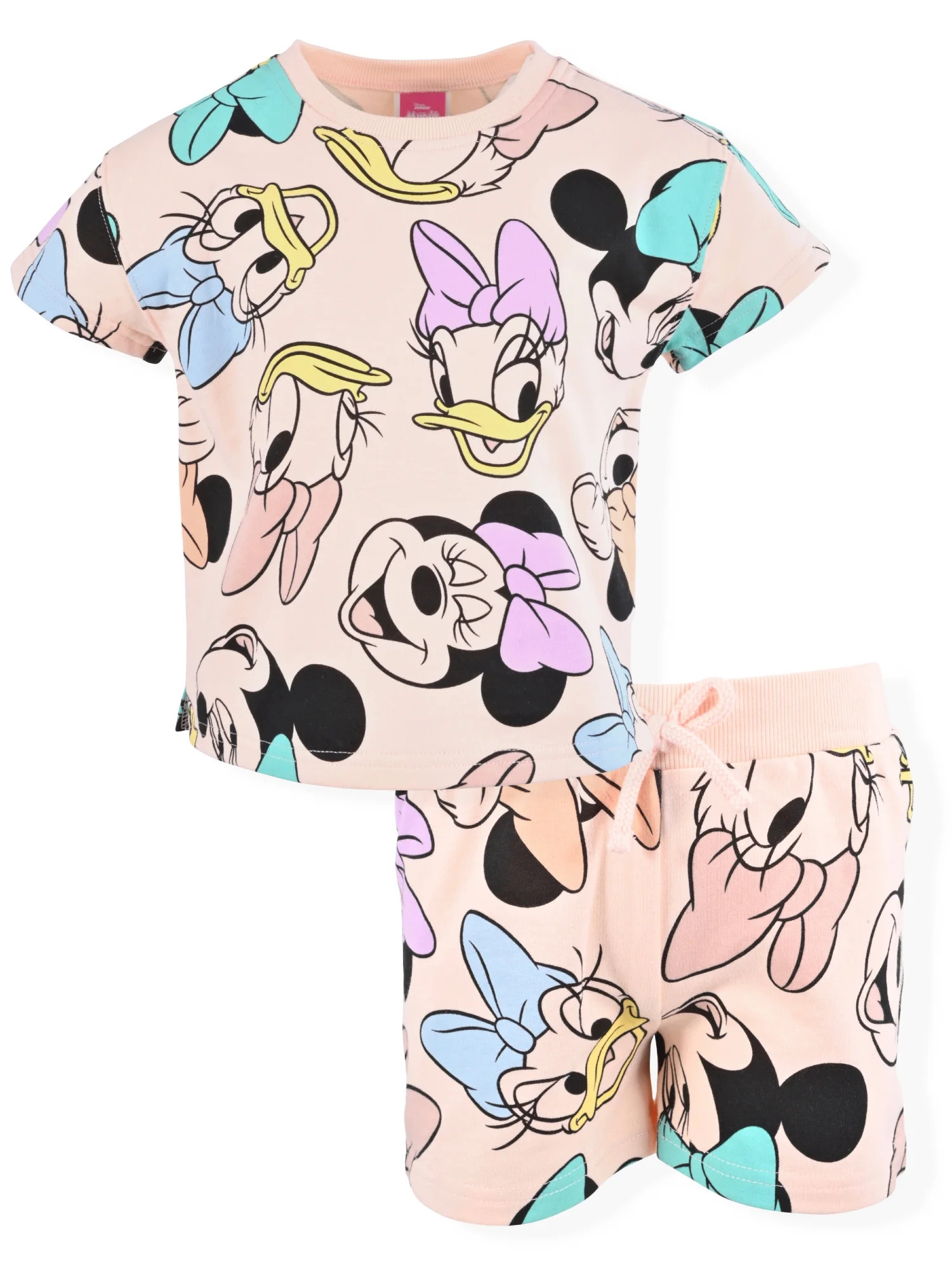 Minnie Mouse and Friends Baby and Toddler Girls Tee and Shorts Set, 2-Piece, Size 12M-5T | Walmart (US)