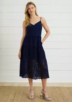Crown & Ivy™ Sewing Down South x Crown & Ivy™ Megan Sleeveless Eyelet Midi Dress | Belk