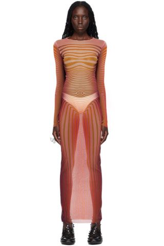 Red 'The Body Morphing' Maxi Dress | SSENSE