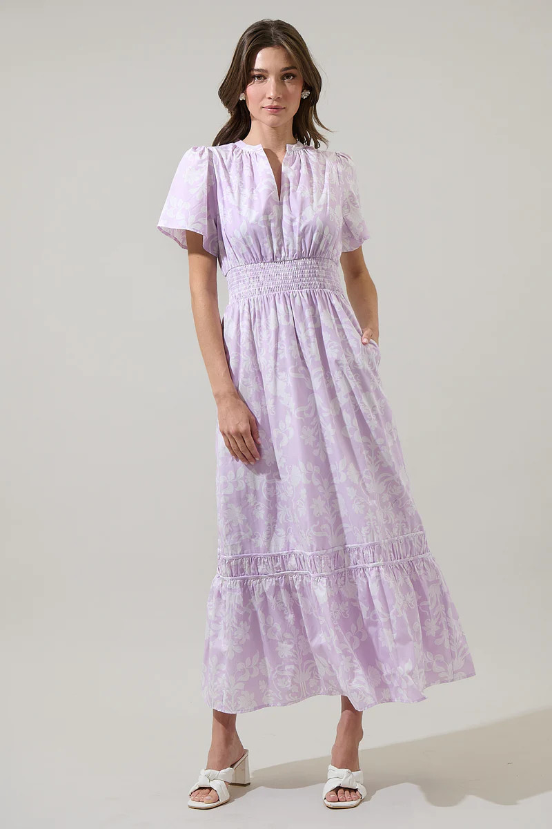 Emme Floral Demie Smocked Maxi Dress | Sugarlips