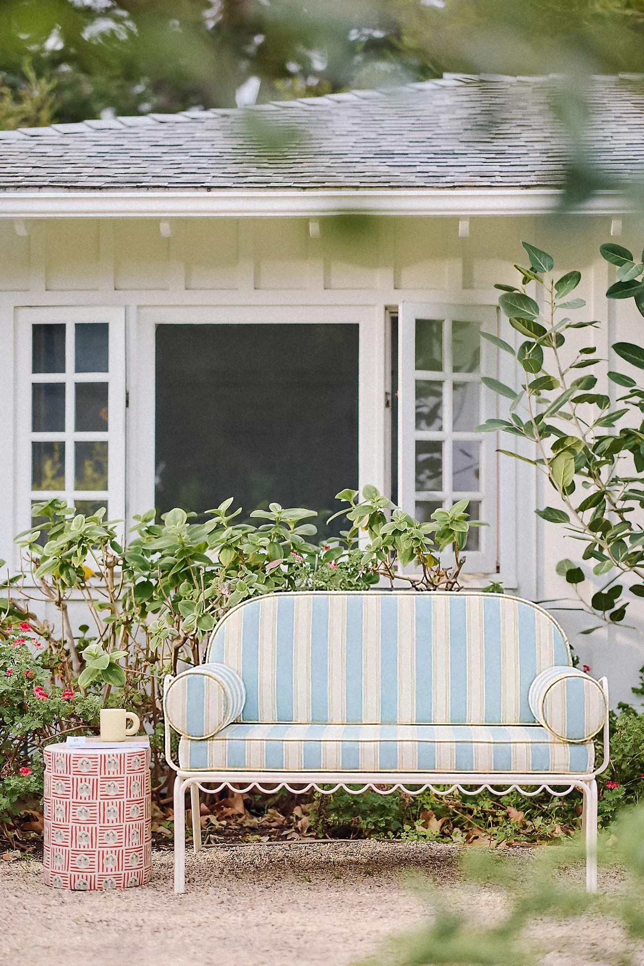 Business & Pleasure Co. The Al Fresco Love Seat Cushion Slipcover Set | Anthropologie (US)