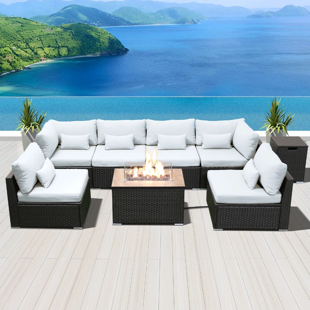Marisa Polyethylene (PE) Wicker 6 - Person Seating Group with Cushions | Wayfair North America