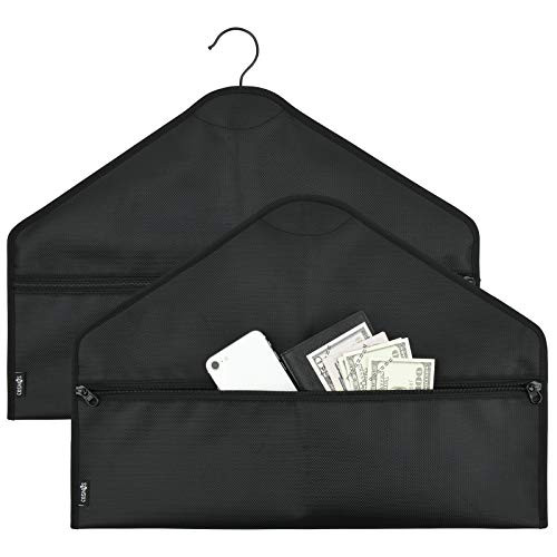 Cosmos Pack of 2 Hanger Diversion Safe Bag | Hidden Pocket Safe | Hanger Secret Hanging Safe Zipper Pouch Bag for Hide Personal Items in Travel, Home and Hotel | Amazon (US)