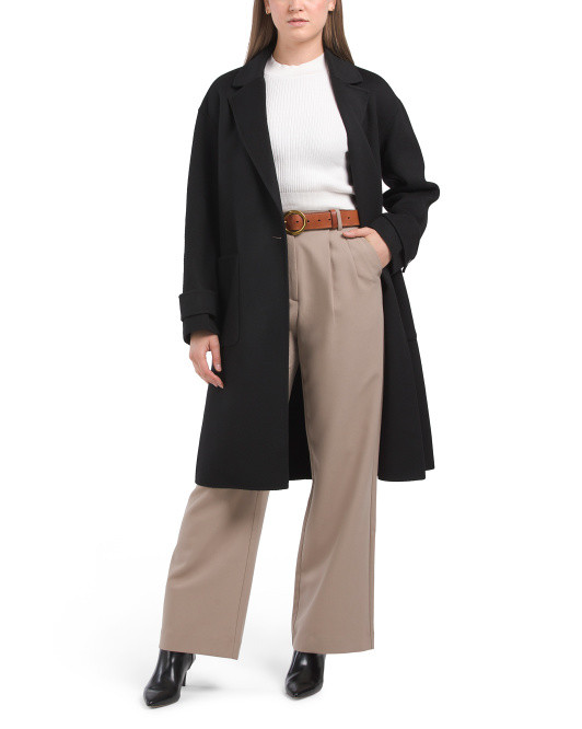 Wool Blend Easy One Button Coat | TJ Maxx