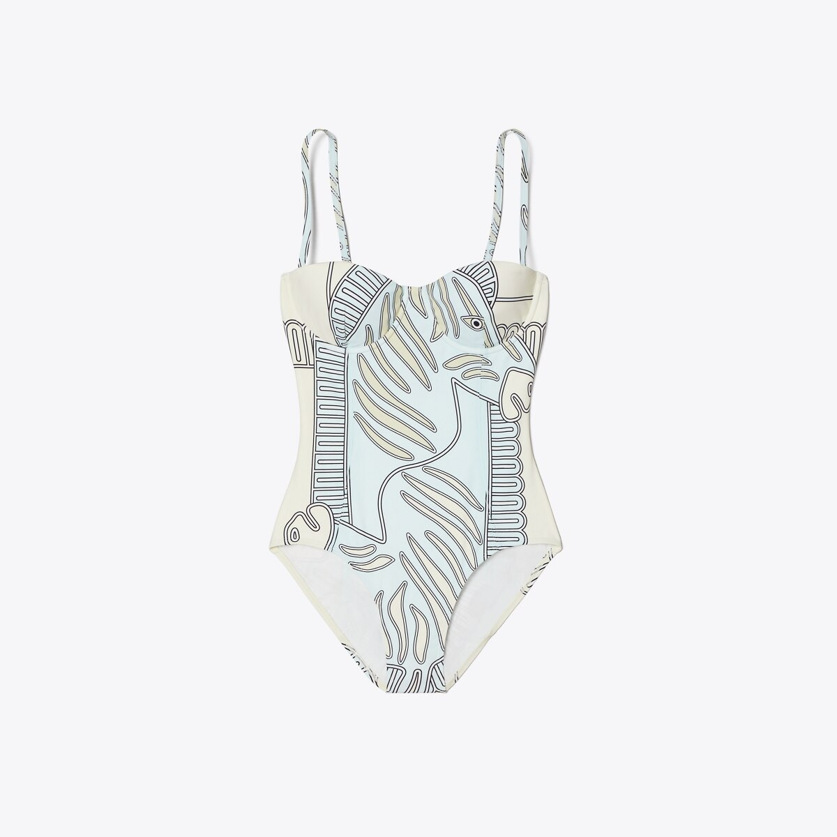 Printed Underwire One-Piece Swimsuit: Women's Designer One Pieces | Tory Burch | Tory Burch (US)