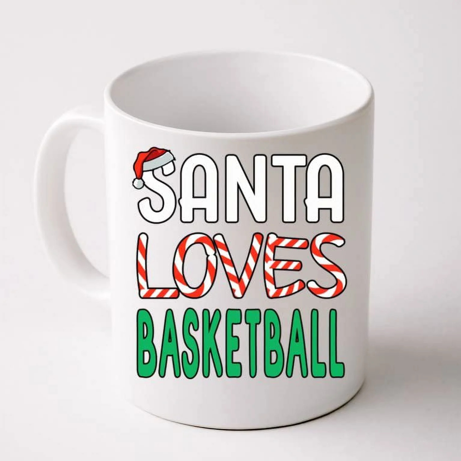 Santa Loves Basketball Coffee Mug, Funny Christmas Gifts, Kids Christmas Mug, Christmas Sport Mug... | Walmart (US)