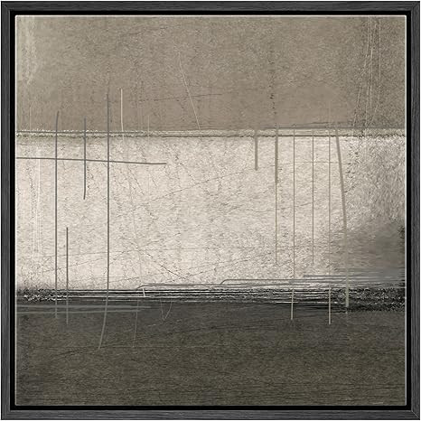 SIGNWIN Framed Canvas Print Wall Art Brown & Tan Scratched Grunge Color Blocks Abstract Shapes Il... | Amazon (US)