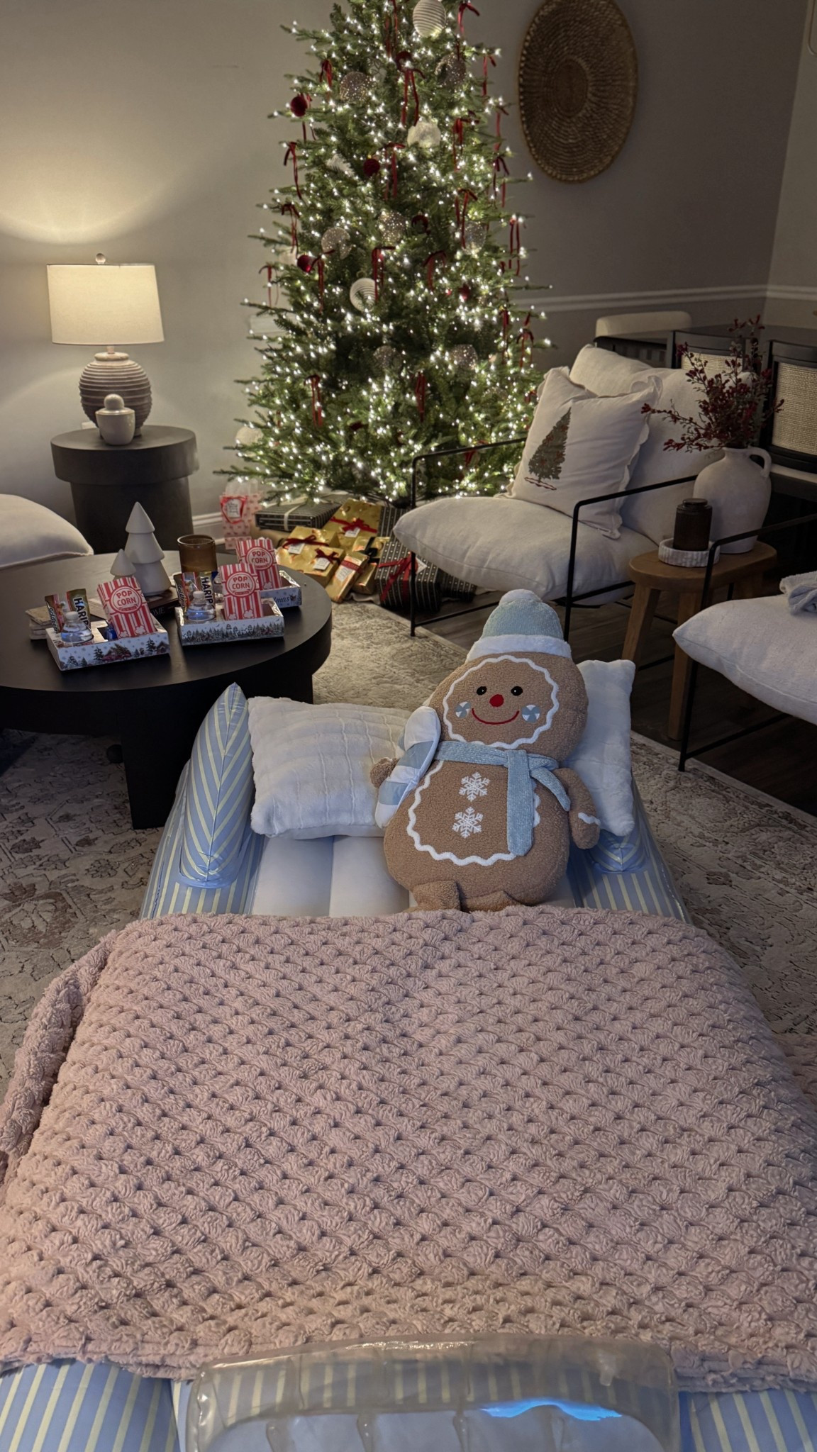 Family movie night! Surprised Andrew with this set up and he loved it. His elf brought treats and popcorn this morning for movie night and then after bath he came down to this surprise!

#LTKSeasonal #LTKHoliday #LTKKids