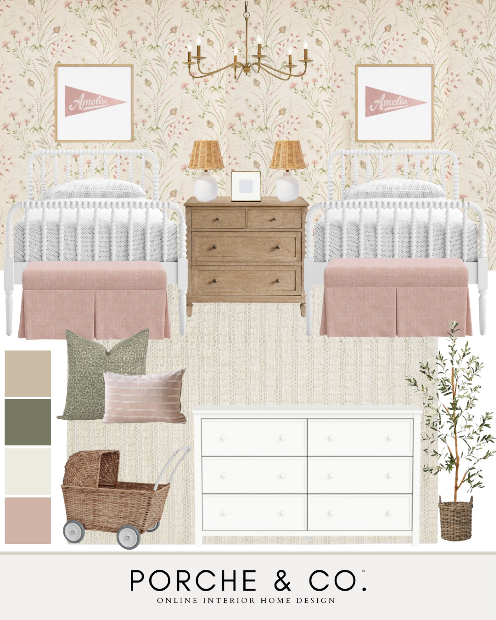 Girls bedroom mood board, girls bedroom inspo, little girls pink floral bedroom, twin beds girl bedroom, floral wallpaper 

#LTKHome #LTKStyleTip #LTKKids