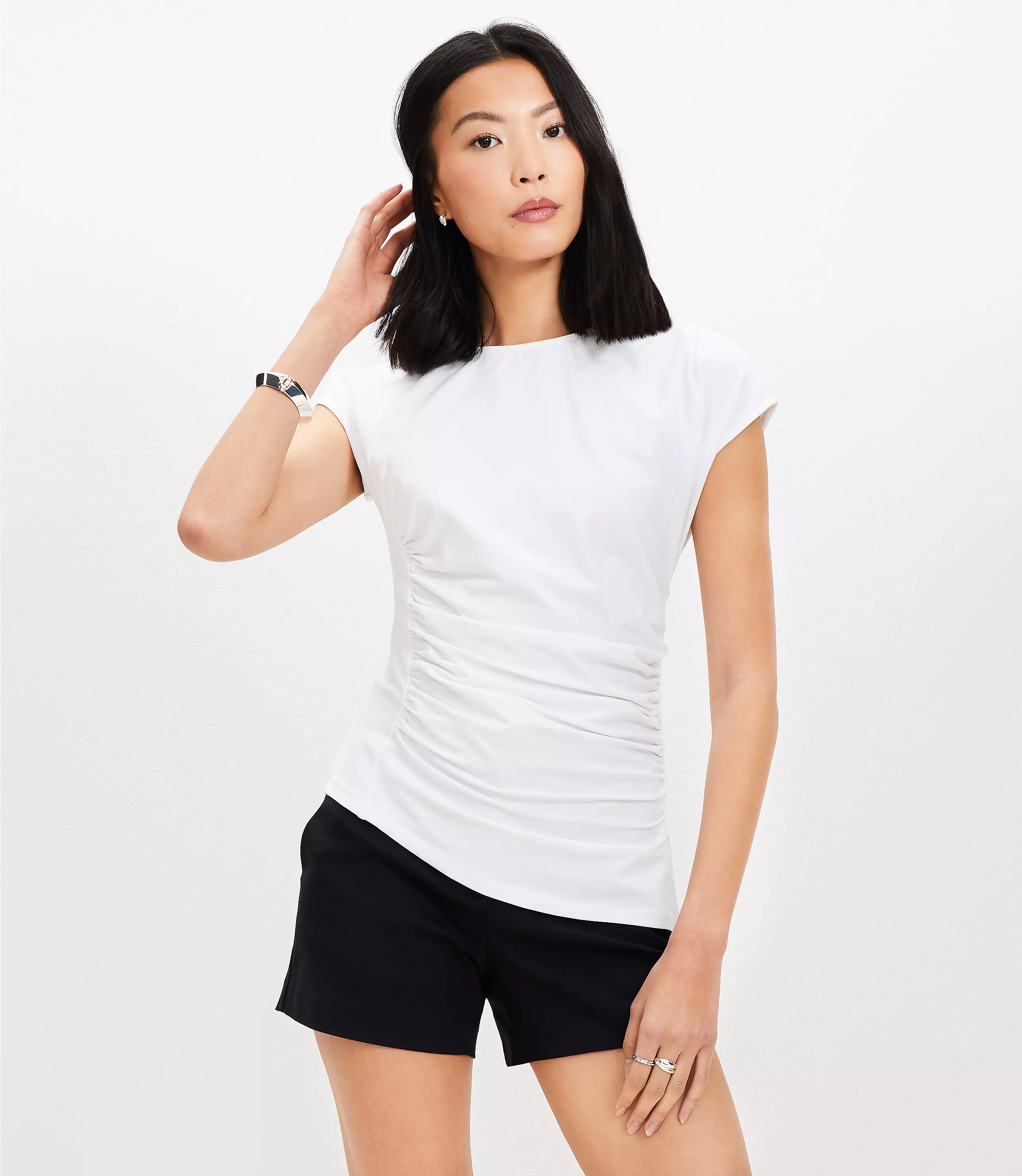 Shirred Tee | LOFT