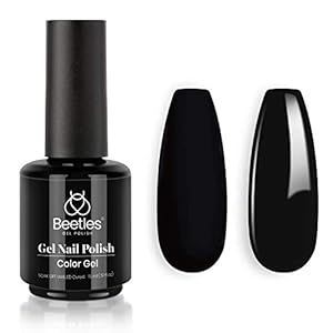 Beetles Gel Nail Polish, 1 Pcs 15ml Audrey Black Color Soak Off Nail Art Manicure Salon DIY Nail ... | Amazon (US)