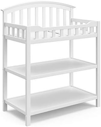 Graco Changing Table with Water-Resistant Change Pad and Safety Strap, White, Multi Storage Nursery  | Amazon (US)