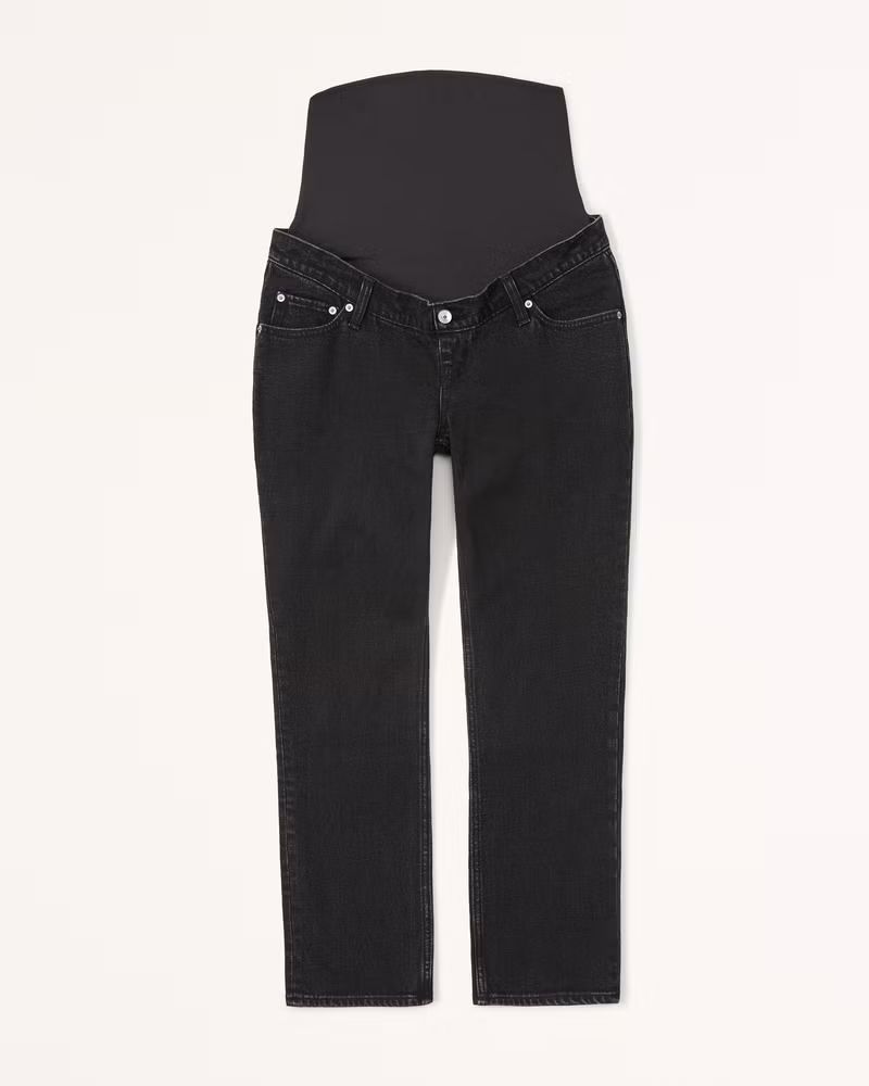 Women's Maternity Ankle Straight Jean | Women's Bottoms | Abercrombie.com | Abercrombie & Fitch (US)