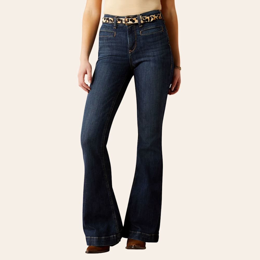 Ariat R.E.A.L. Women's Alexa Midnight High Rise Flare Leg Jeans | Cavender's