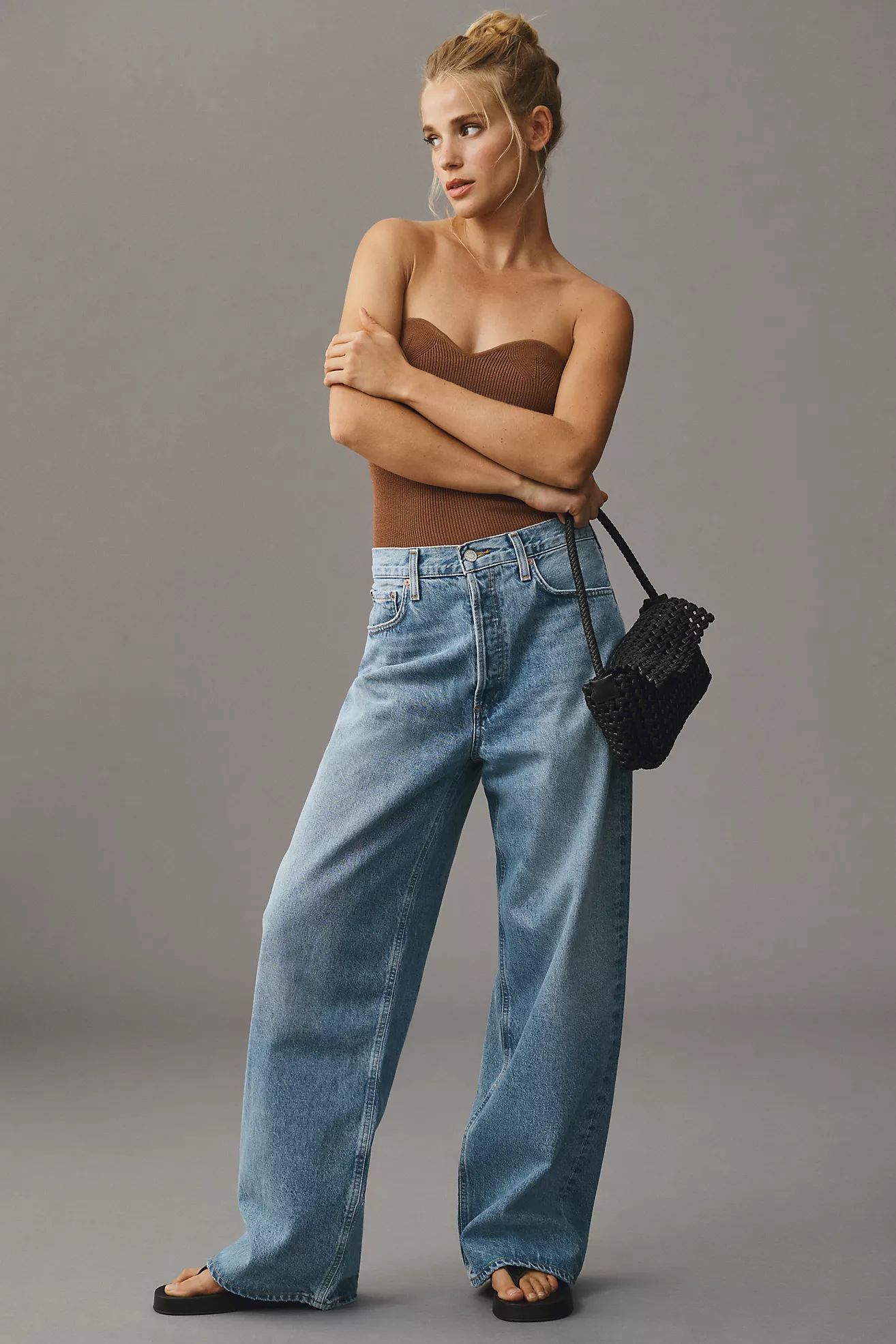 AGOLDE Low-Slung Baggy Jeans | Anthropologie (US)