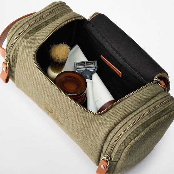 Graham Canvas and Leather Travel Pouch | Mark and Graham