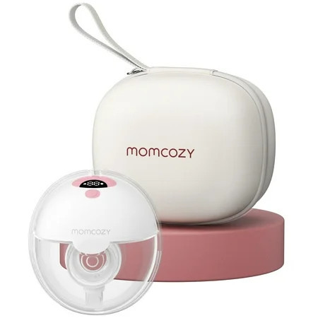 Momcozy Breast Pump Hands Free M5 Pinky, 3 Modes & 9 Levels Electric Breast Pump, 24mm, 1 Pack Pink | Walmart (US)