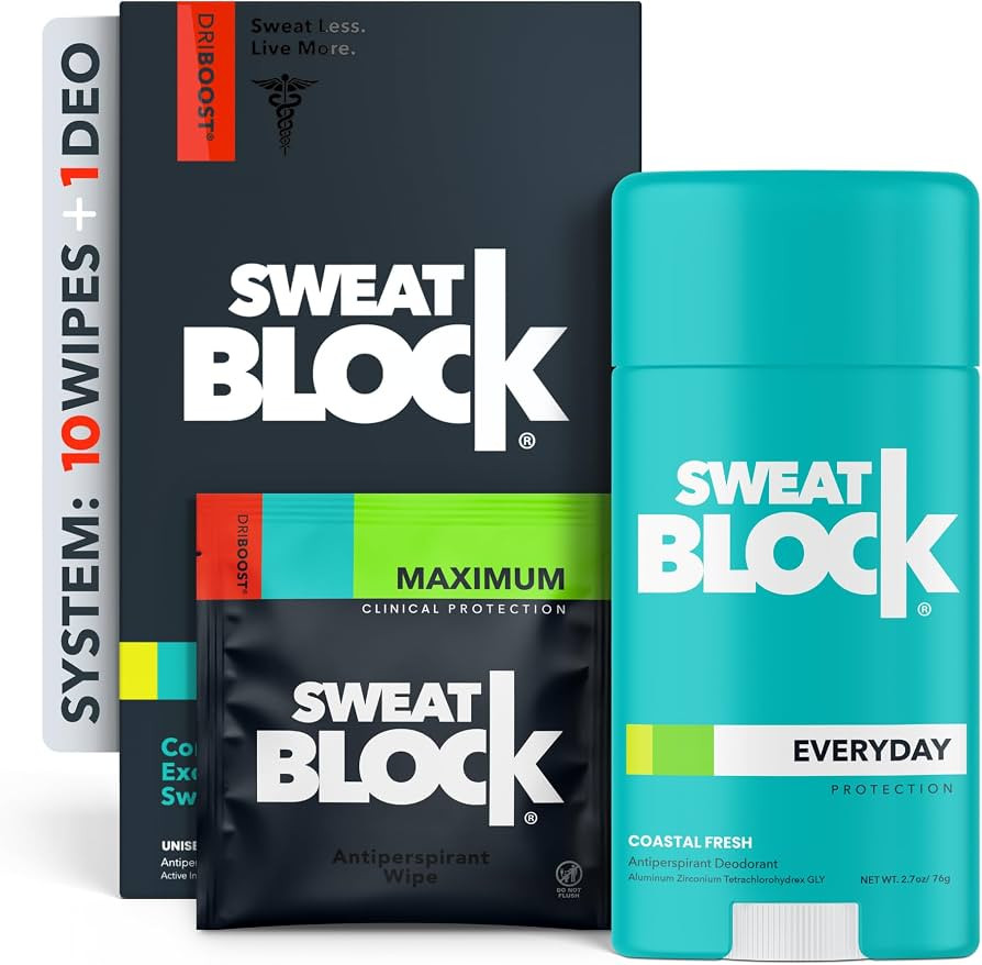 SweatBlock Antiperspirant Deodorant System for Men & Women. Prescription Strength Regimen - Hyper... | Amazon (US)