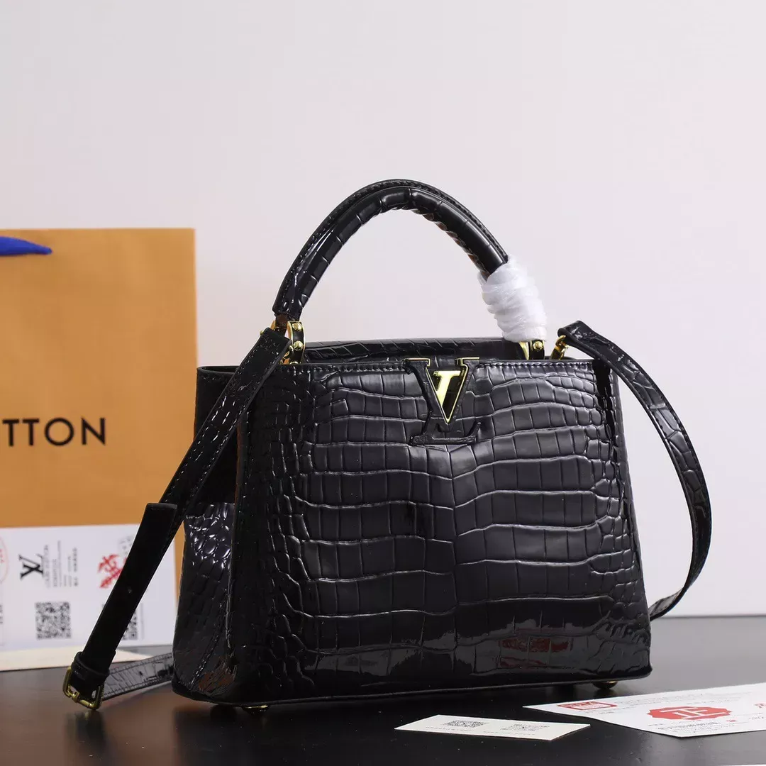Louis Vuitton bag Capucines Gray Crocodile Leather 3D model