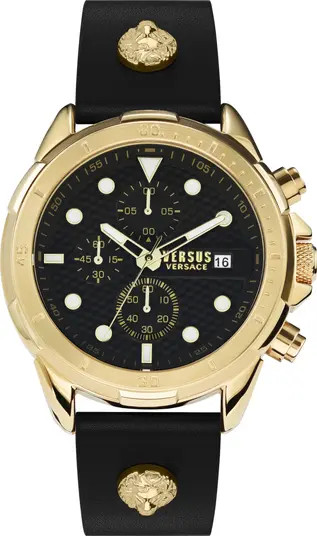 Arrondissement Chronograph Leather Strap Watch, 46mm | Nordstrom