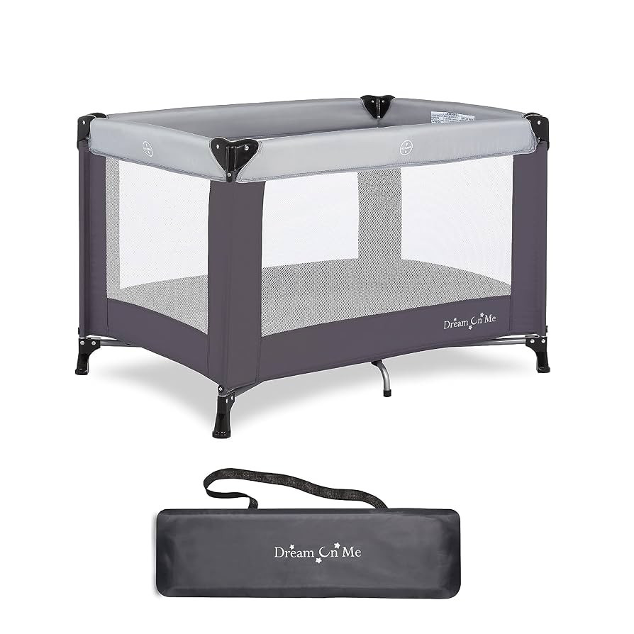Dream On Me Nest Portable Playard in Grey with Carrybag an Shoulder Strap, Lightweight, Packable ... | Amazon (US)
